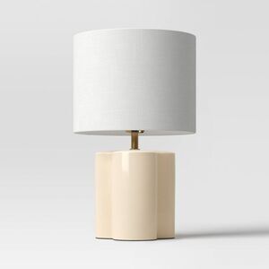 Open Box - Threshold - Modern Clover Table Lamp Cream - Threshold Cream